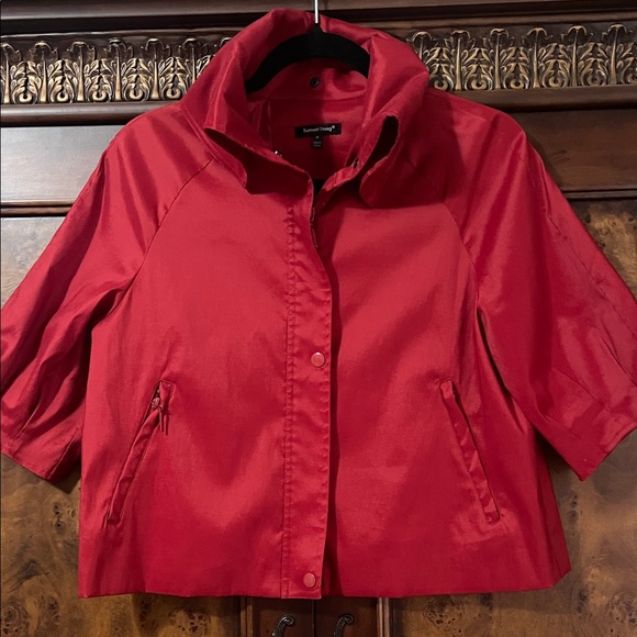 Samuel Dong Jackets & Blazers - Samuel Dong Red Utility Jacket